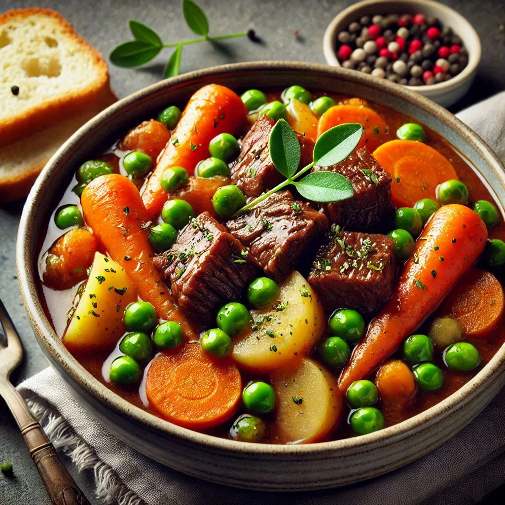 image O Saboroso Ensopado de Carne Com Legumes